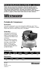 Preview for 1 page of Westward 4YD76A Operating Instructions And Parts Manual