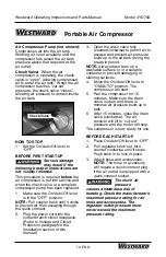 Preview for 12 page of Westward 4YD76A Operating Instructions And Parts Manual