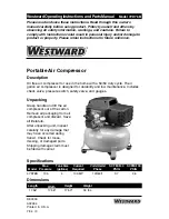 Preview for 1 page of Westward 4YD76B Operating Instructions And Parts Manual