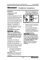 Предварительный просмотр 9 страницы Westward 4YD76B Operating Instructions And Parts Manual