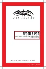 Preview for 1 page of Wet Sounds RECON 6 POD Owner'S Manual