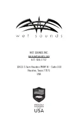 Preview for 6 page of Wet Sounds REVOLUTION Series Operation & Installation Manual