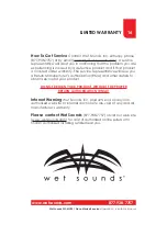 Preview for 17 page of Wet Sounds WS-MC-20 Owner'S Manual