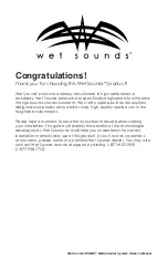 Preview for 2 page of Wet Sounds WS-MC1 Owner'S Manual