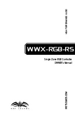 Preview for 1 page of Wet Sounds WWX-RGB-RS Owner'S Manual