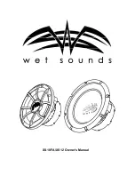Предварительный просмотр 1 страницы Wet Sounds XS 10FA Owner'S Manual