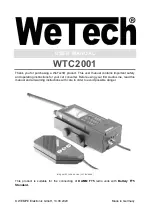 Preview for 1 page of WeTech WTC2001 User Manual