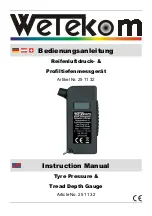 Preview for 1 page of Wetekom Tyre Pressure & Tread Depth Gauge Instruction Manual