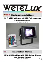 Preview for 1 page of Wetelux 85 58 70 Instruction Manual