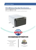 WFCO WF-5100 Series Operator'S Manual preview