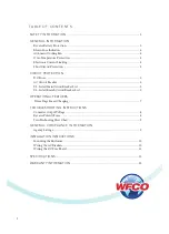 Preview for 2 page of WFCO WF-8700 Series Operator'S Manual