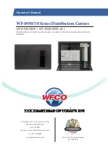 Preview for 1 page of WFCO WF-8930/50 Series Operator'S Manual