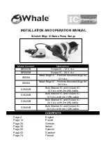 Preview for 1 page of Whale Bilge IC Series Installation And Operation Manual