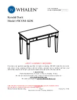 Preview for 1 page of Whalen Kendal Desk User Manual