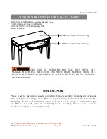 Preview for 2 page of Whalen Kendal Desk User Manual