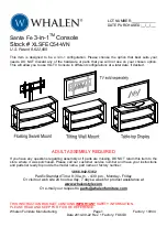 Предварительный просмотр 1 страницы Whalen XLSFEC54-WN Manual