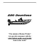 Предварительный просмотр 1 страницы whaler 220 Dauntless Owner'S Manual