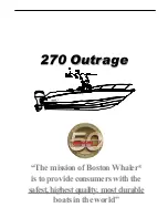 Preview for 1 page of whaler 270 Outrage Manual