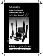 Preview for 1 page of Wharfedale Pro Achromatic WA-12SB Instruction Manual