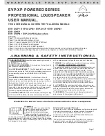 Preview for 1 page of Wharfedale Pro EVP-X15P User Manual