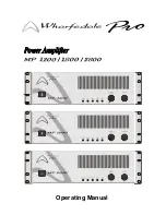 Preview for 1 page of Wharfedale Pro MP 2800 Operating Manual