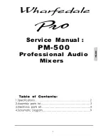 Предварительный просмотр 1 страницы Wharfedale Pro PM 500 System Service Manual