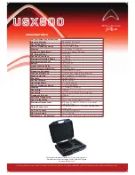 Предварительный просмотр 2 страницы Wharfedale Pro USX 800 Specification Sheet