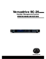 Wharfedale Pro Versadrive SC-26 Operating Manual And User Manual preview