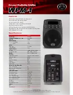 Preview for 2 page of Wharfedale Pro WPM-1 Specifications