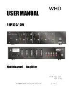 Preview for 1 page of WHD AMP 550/100V User Manual