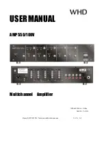 Предварительный просмотр 1 страницы WHD AMP 550/100V User Manual