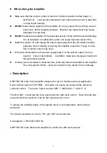 Preview for 4 page of WHD AMP 550/100V User Manual