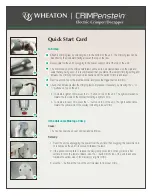 Preview for 1 page of Wheaton CRIMPenstein Quick Start Card