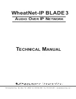 Wheatstone Corporation WheatNet-IP BLADE3 Technical Manual preview