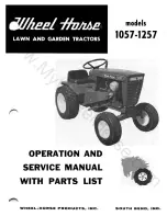 Wheel Horse 1057 Operation And Service Manual preview