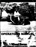 Wheel Horse 208-4 Operator'S Manual preview