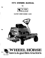 Предварительный просмотр 1 страницы Wheel Horse A-65 Owner'S Manual