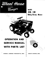 Wheel Horse Ranger 33R Operating And Service Manual preview