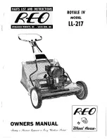 Wheel Horse REO Royale IV LL-217 Parts List And Instructions Manual preview