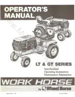 Wheel Horse Work Horse GT series Operator'S Manual предпросмотр