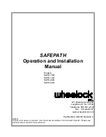 Wheelock SAFEPATH SAPE-1AB Operation And Installation Manual предпросмотр