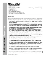 Preview for 1 page of Whelen Engineering Company PAR36 Super-LED Installation Manual