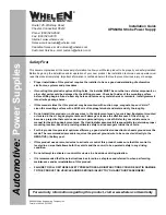 Preview for 1 page of Whelen Engineering Company UPS64HA Installation Manual