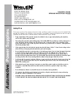 Preview for 1 page of Whelen Engineering Company UPS64LX Installation Manual