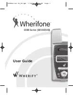 Предварительный просмотр 1 страницы Wherify Wherifone G500 Series User Manual