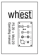 Whest PhonoStage PS.20 Operating Manual preview