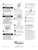 Preview for 4 page of Whirlpool 1157672 Installation Instructions