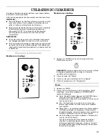 Preview for 21 page of Whirlpool 1187680 Use And Care Manual