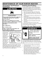 Предварительный просмотр 12 страницы Whirlpool 121802 Installation Instructions And Use & Care Manual