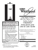 Preview for 1 page of Whirlpool 12307 Installation Instructions And Use And Care Manual